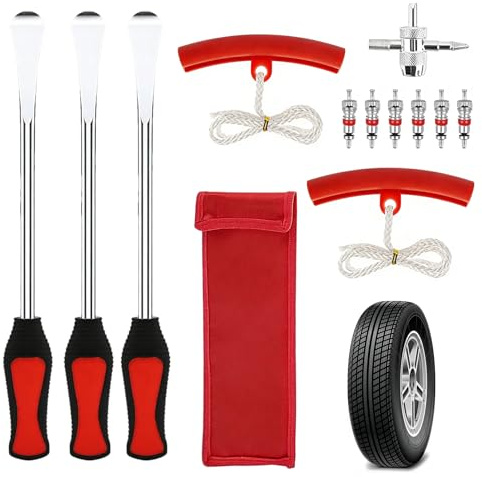 Veasbuu Palancas Para Neumáticos De Motocicleta - Barra Palanca Cambio Ruedas De Automóvil | Herramienta para Cambio y Remoción de Neumáticos,Para Moto, Dirtbike, Bici, Remolque, SUV, RV, Taller Y