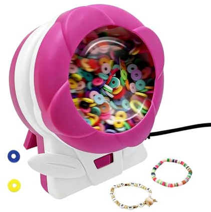 Generico Giraperle para perlas de arcilla - Máquina automática para enhebrar | Máquina para hacer pulseras - para la creación de tejidos, enhebrar y enhebrar perlas en vacaciones y
