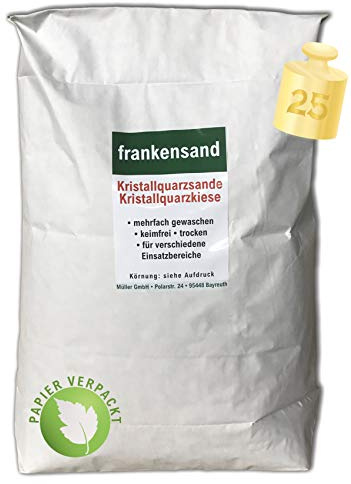 Anbobo Müller GmbH - Filtersand/Filterkies/Kristallquarzsand/Quarzsand für Sandfilteranlagen - 25 KG - 0,5-1,0 mm - Deutsche Produktion