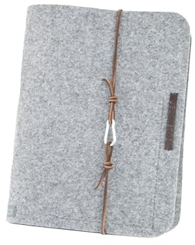 Ringbuch Filz grau A4 Ringordner PERSONALISIERT Ordner Name Kalender Leder Geschenk