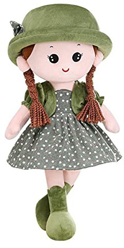 Niedliche Kuschelpuppe Baby Mädchen Puppe Weiche Stoffpuppe Plüschpuppe Kleinkinder Plüsch Spielzeug Püppchen Ragdoll Prinzessin Puppe Ideales Geschenk zur Geburt oder Taufe