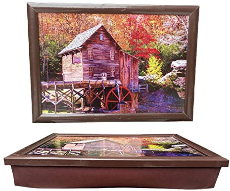 HOMION Jungle hut Cushioned Bean Bag laptray Home Laptop Tray Drinks Food Breakfast Lap Tray