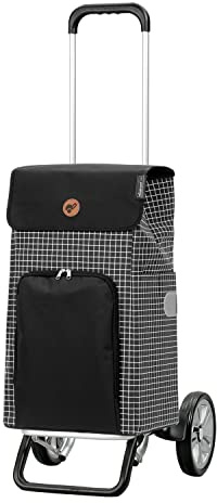 ANDERSEN Einkaufstrolley - Alu Star Shopper Hildy schwarz 47 L einkaufen,Handwagen,stilvoll, Aluminium, höhenverstellbar, Räder abnehmbar