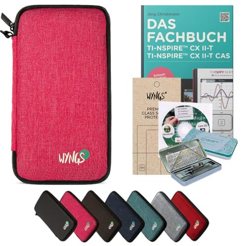 CALCUSO Zubehör Streberpaket Pink kompatibel für Grafikrechner TI Nspire CX II-T/CX II-T CAS