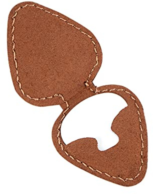 Musiin Support de médiator de guitare multifonction en cuir pour téléphone portable Marron