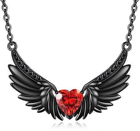 URONE Engelsflügel-Halsketten für Damen, Sterlingsilber, modischer Engel-Anhänger, Engel-Schmuck, Geschenk für Damen, Herren, Mädchen