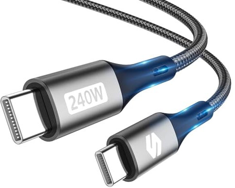 Silkland Cavo USB C USB 2M [240W 48V/5A], PD3.1&QC4.0+ Cavo USB Type-C Ricarica Rapida per Android Auto, iPhone 16 15, Samsung S25 Ultra S24, iPad, MacBook Pro/Air, iPad Pro/Mini, Pixel