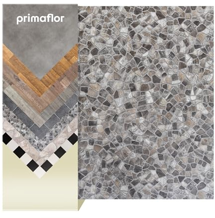 Primaflor PVC Bodenbelag Tronto | 200x400 cm | Stein Siena 2,00 m | Steinoptik, 1,9 mm stark, R10, antistatisch, für Wohnräume, Büro, Feuchträume, Messe und Event