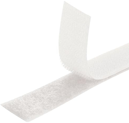 MARARDI Klettband [Weiß] Klettverschluss zum Nähen Doppelseitig [1 Meter x 25 mm] Hook and Loop [NICHT KLEBEND] Extra Starker und Beständig Streifen zum Bekleidung Basteln Heimwerken