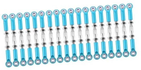 SAFIGLE 18pcs Rc Car Rod Linkage Aluminum Turnbuckle Rod Cnc Machined for Rc Buggy Truck Easy Assembly Accessory