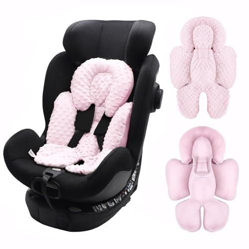 KAKIBLIN Infant Car Seat Insert, Baby Carseat Head & Body Support for Newborn, 2-in-1 Reversible Baby Car Seat Cushion, Soft Stroller Cushion Insert for Baby Car Seats, Bouncer, Strollers, Swing