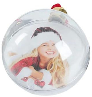 DIY personalisierte Weihnachts-Fotokugeln, Weihnachtsbaumschmuck, Weihnachtskugeln, Fotokugel, hängende Verzierung, Kugel 8 cm