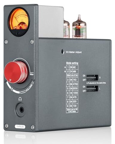 Giradischi Vintage a Valvole Con Preamplificatore Audio Stereo Con Misurazione VU, Dispositivo Audio Con Accento Dinamico Con Grande Dinamica E Suono Valvolare Dolce
