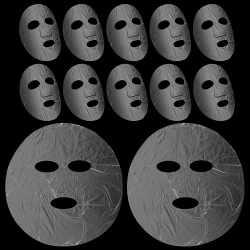 Ptwola 200 maschere monouso in plastica, ultra sottili, per la cura del viso, per la cura della pelle