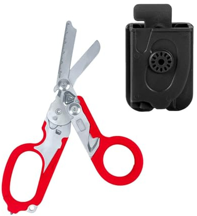 Trauma Scissors 6-in-1 Multifunktions-Klappschere, ideal für Notdienste oder den professionellen Einsatz bei alltäglichen Aufgaben, Rosa