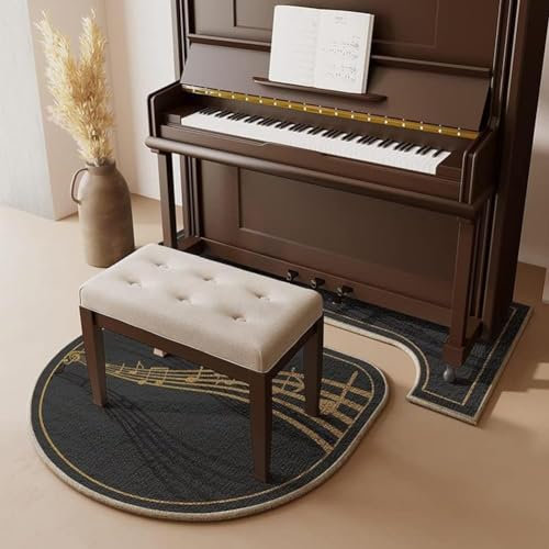 EKSMA Klavierteppich for Klaviere, Geräuschreduzierungsteppiche, schalldichte Matte, Wärmeisolierung, feuchtigkeitsbeständige, rutschfeste Bodenmatte, for Klaviere(Black)