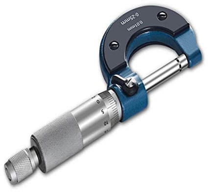 Bügelmessschrauben,Mikrometer Messschieber, Hochpräziser Mikrometer aus Edelstahl, Messbereich 0–25 mm, Auflösung 0,01 mm, digitaler Mikrometer for die Edelstahlgravur