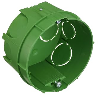 DEBFLEX - Boîte d'Encastrement 1 Poste Maçonnerie - Pour Pose de Dispositifs Electriques Encastrés Dans Les Murs Pleins - Vert - Diam. 67 mm - Profondeur 40 mm - Lot de 10