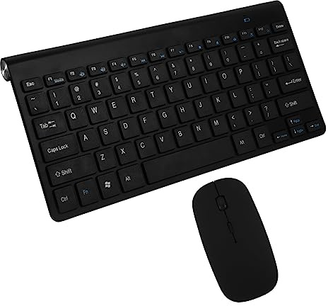 Gadpiparty Combo Clavier Et Souris sans Fil Ultra-Mince Silencieux Compact pour Pc Et Ordinateur Portable Plug and Play avec Réception Longue Distance