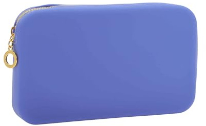CAPASTEC Tragbare Makeup Pinsel Organizer Blau 1Stk Für Reisen Silikon | 20x12x3.2cm, Waschbar, Strapazierfähig, Reißverschluss, Kompakt, Reisefreundlich