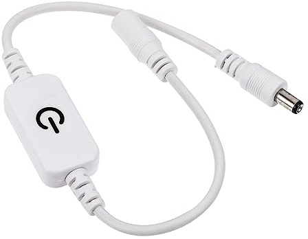 Gatuida Interruptor Regulador Táctil para Luz LED Controlador de Atenuación con Sensor Capacitivo Instalación sin Corte Soldadura Compatible con Lámparas Monocromáticas Elegante para