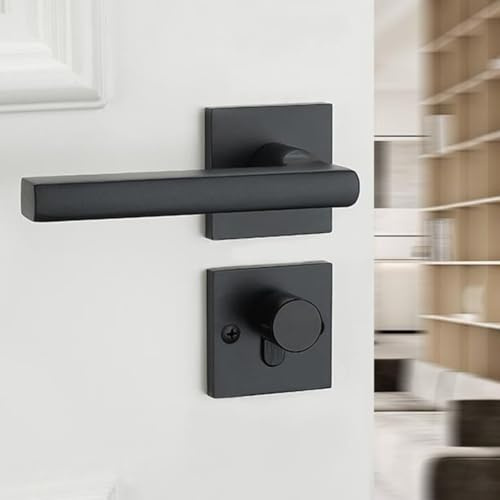 Cerradura interior de madera de diseño elegante con funcionalidad silenciosa, para dormitorios y salas de estar