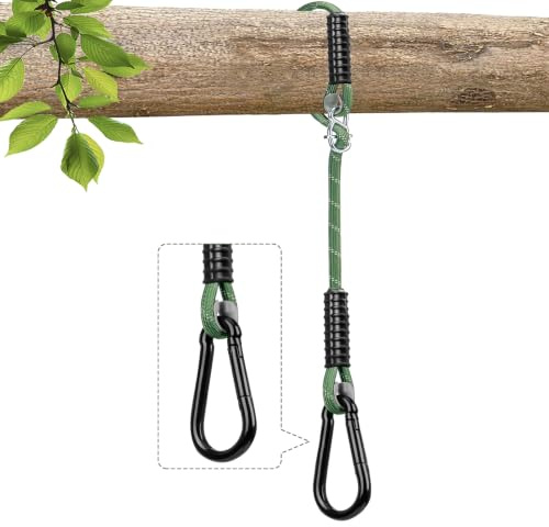 Yyiwhmy Schaukel Befestigung Seil, Hängematte Befestigung Hängesessel Aufhängung, 1.3M Seil mit Karabiner, 450KG für Baum Schaukelbalken Indoor Outdoor Yoga (1 Stück)