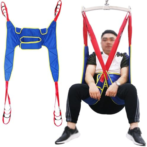 Patient Lift Toileting Sling Bathroom Transfer Hammock Hoist for Lifting Elderly Divided Leg Shower Sling Moving Assist Hoist Gait Belt Aid Rehabilitation Training Equipment(M)