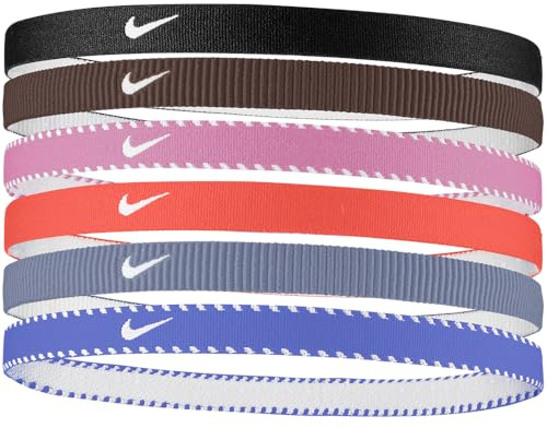 NIKE Flex Classic 6PK Fascia per capelli da donna Black/Tattoo/White One Size