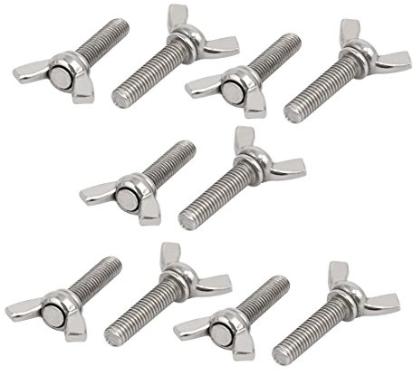 Flügelschrauben, Edelstahl, M8x30 mm, 1,25 Steigung, 201 Bolzen, 10 Stück