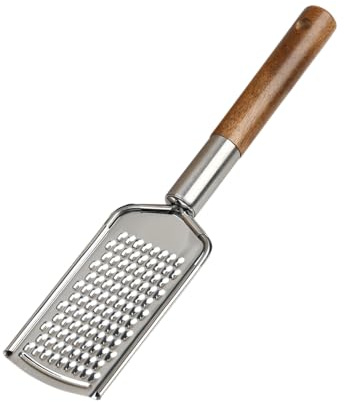 KESPER Cheese Grater with Handle, FSC-Certified Acacia Wood and Stainless Steel, Length: 24.5 cm, Robust and Durable | 28976