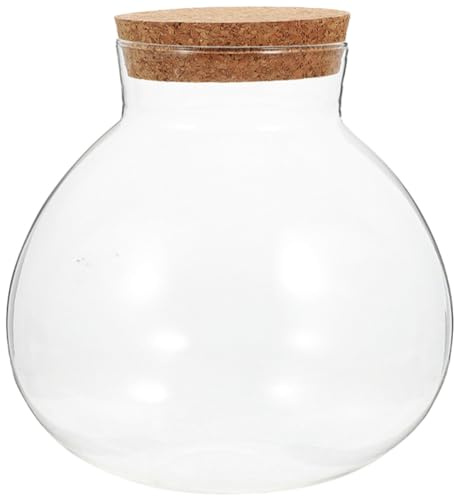 Vetro Bottiglia Ecologica Sughero Micro Paesaggio Rotonda | Vaso , Contenitori in Vetro Terrarium, Barattolo Vetro Coperchio