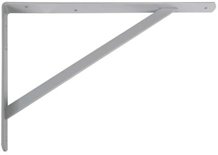 Amig - Staffe per Scaffali | Supporto da Parete in Acciaio | Design Moderno e Facile Installazione | Ideale per Casa e Ufficio | Grigio Metallico, 500x325 mm, Lega di Acciaio