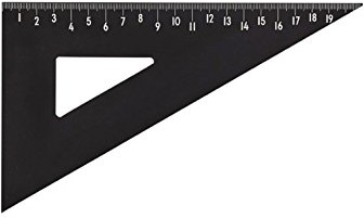 Design Letters Alu Dreieckslineal (Schwarz) 21 cm.