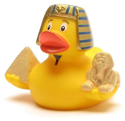 Duckshop I papera da bagno City Duck Egitto, papera, lunghezza: 7,5 cm, con portachiavi in set con paperella, regalo per gli amanti dell'Egitto, regalo per gli amanti dei viaggi, souvenir