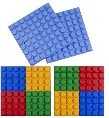 UNiPLAY Platform Soft Building Blocks — Educational Sensory Stacking Blocks, Learning Toy with Two 11 x 11 Inch Base Plates for Ages 3 Months and Up (88-Piece Set)