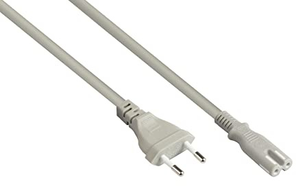 Good Connections Câble d'alimentation européen - 3 m - Fiche européenne Type C (Droite) vers Prise C7/Euro 8 (Droite) - Conducteur en cuivre - 0,75 mm² - Câble d'alimentation pour TV, Console, Radio,