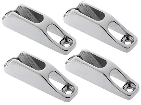 Shiwaki 4X Universal Edelstahl Schotklemme Cam Cleat für 1-10mm Seil, Leichter Einbau und Abbau