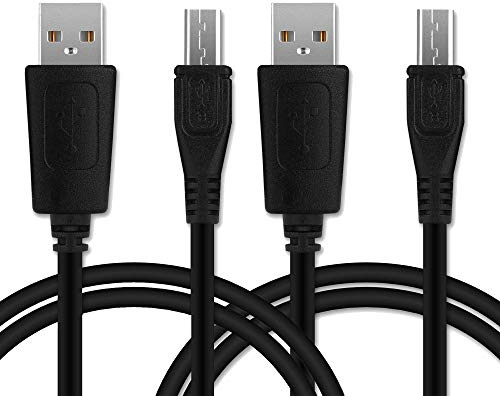 CELLONIC 2x USB Kabel 1m kompatibel mit CAT S60, S42, S41, S40, S31, S30, B30, B26, B25 Smartphone, Handy Ladekabel Micro-USB langer Stecker auf USB A 2.0 Datenkabel 1A schwarz PVC