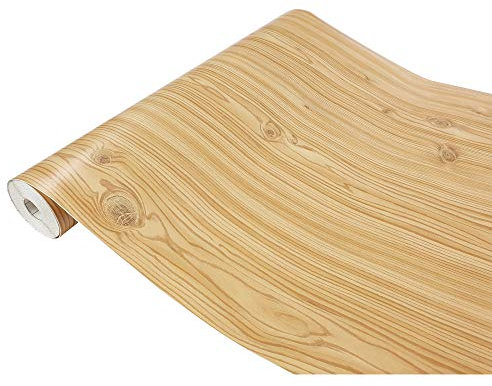 Klebefolie Möbel 90x210 cm | Möbelfolie selbstklebend in Holzoptik | Folie für Möbel zur schnellen Renovierung von Türen, Schränken und Regalen | Möbelfolie dekorativ und pflegeleicht | Fichte Hell