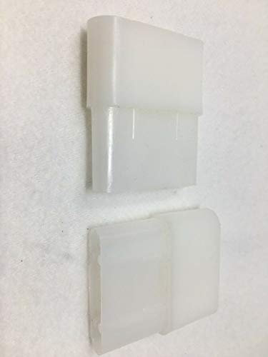 2x Endstabgleiter Größe 20mm x 14mm Farbe braun, grau oder weiß Material Kunststoff für Endleiste, Endschiene, Winkelendschiene Rolladenpanzer, Jalousie, Rollo