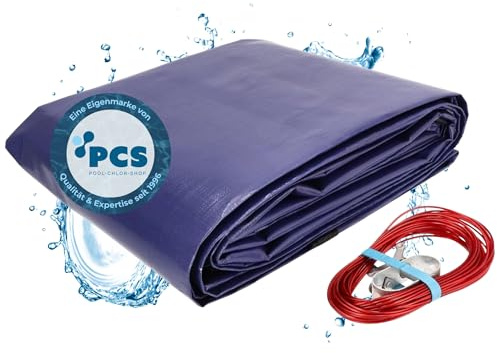 Duraol Poolabdeckung rechteckig I 9,00 x 5,00 m I Hochwertige Poolplane rechteckig mit Materialstärke 300g/m² I Robuste Schwimmbad Abdeckung mit Randverstärkung I Beidseitig beschichtet & wasserdicht