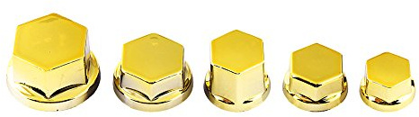 Keenso Motorrad-Schraubenkappe, 30 Stück Motorrad-Schraubenmuttern-Schraubenkappen-Abdeckungsdekoration für Motorrad (Gold) Sitze und Zubehör