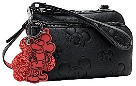 Desigual Women's Mone_All Mickey Linda Bi-Fold Wallet, Black