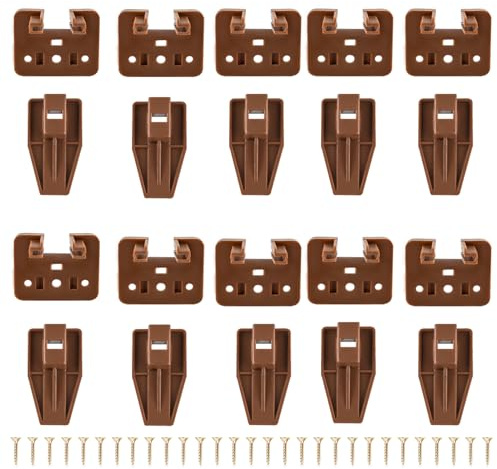 Plastic Drawer Slides and Guides Compatible with kenlin Rite Trak 1, 10 Sets of Center Mount Drawer Slides for Dresser Drawer Parts -Fits Most Furniture Manufacturer Vaughan Bassett, Legacy and Pulask