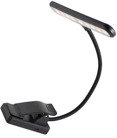 SAFIGLE Notenständer Licht led ligts led-light Notenständerlampe leselampe Clamp lampe Led licht stehen aufsteckbar Schreibtischlampe Ladelicht Klavier Licht Isolierschlauch aus Metall