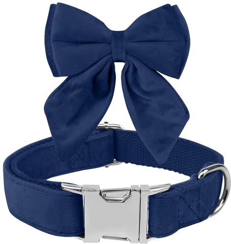 Tie KTWSUEF Hundehalsband Fliege Samtige, Fliege für Hunde, Komfortable Haltbarkeit Halsband Hund, Abnehmbares und verstellbares Fliege Hunde Für Hochzeiten, Geburtstage, Festliche