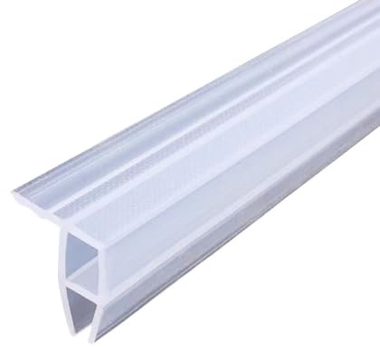 Cozylkx Rahmenlose Glastür-Dichtungsleiste, Vertikale Eck-Duschwand-Türdichtung, Passend Für 6 Mm Glas, Spalt Bis 10 Mm