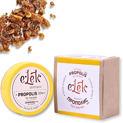 ELEK Propolis Salbe 30% Hochdosiert 20ml - Hautpflege für trockene Haut | Stark Rissige Hände & Füße - Lippenpflege - Propolis Balsam - Fußpflege & Handpflege - Bienenwachs - Skincare Creme