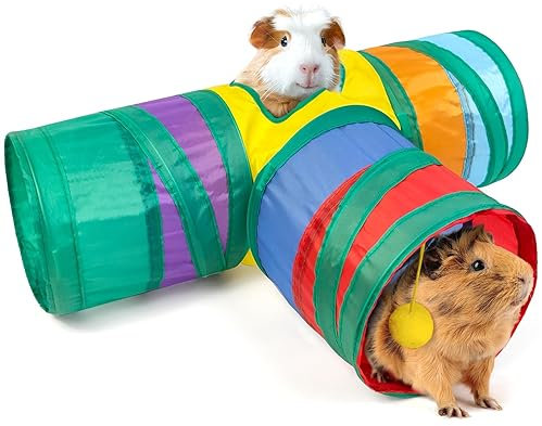 Hamsterspielzeug, Tunnel Rats, Meerschweinchen Tunnel, Kleintierspielzeug, Hamster RöHren, Faltbare 3-Wege-Tunnel-SpielzeugröHre (colour3)